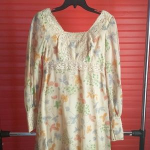 Vintage Floral Maxi Dress Women's 6 by Sylvia Ann